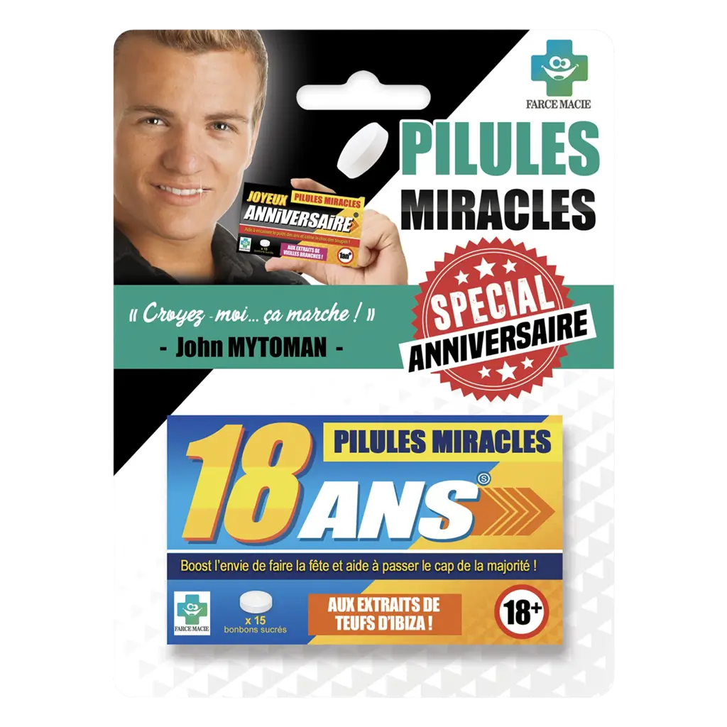 18 Year Old Miracle Pills - Majority Birthday Gift Idea