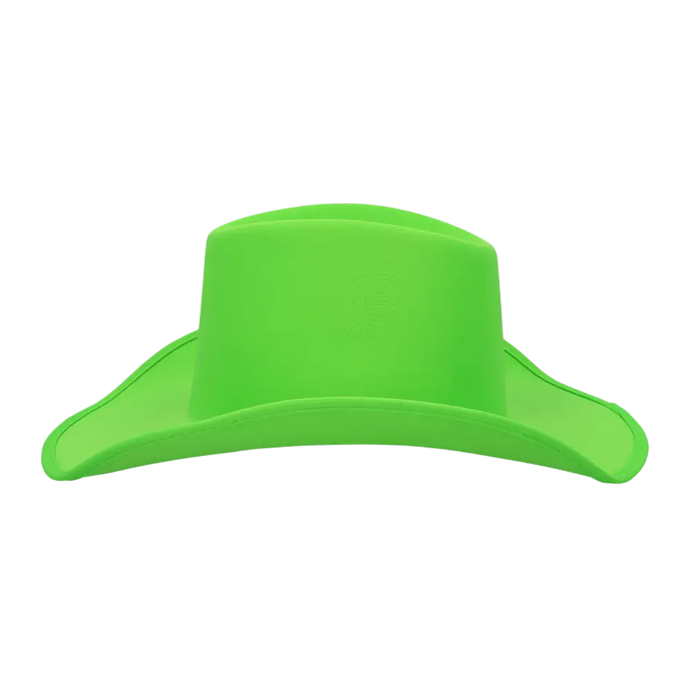 Blaze" fringed cowboy hat - Fluorescent green