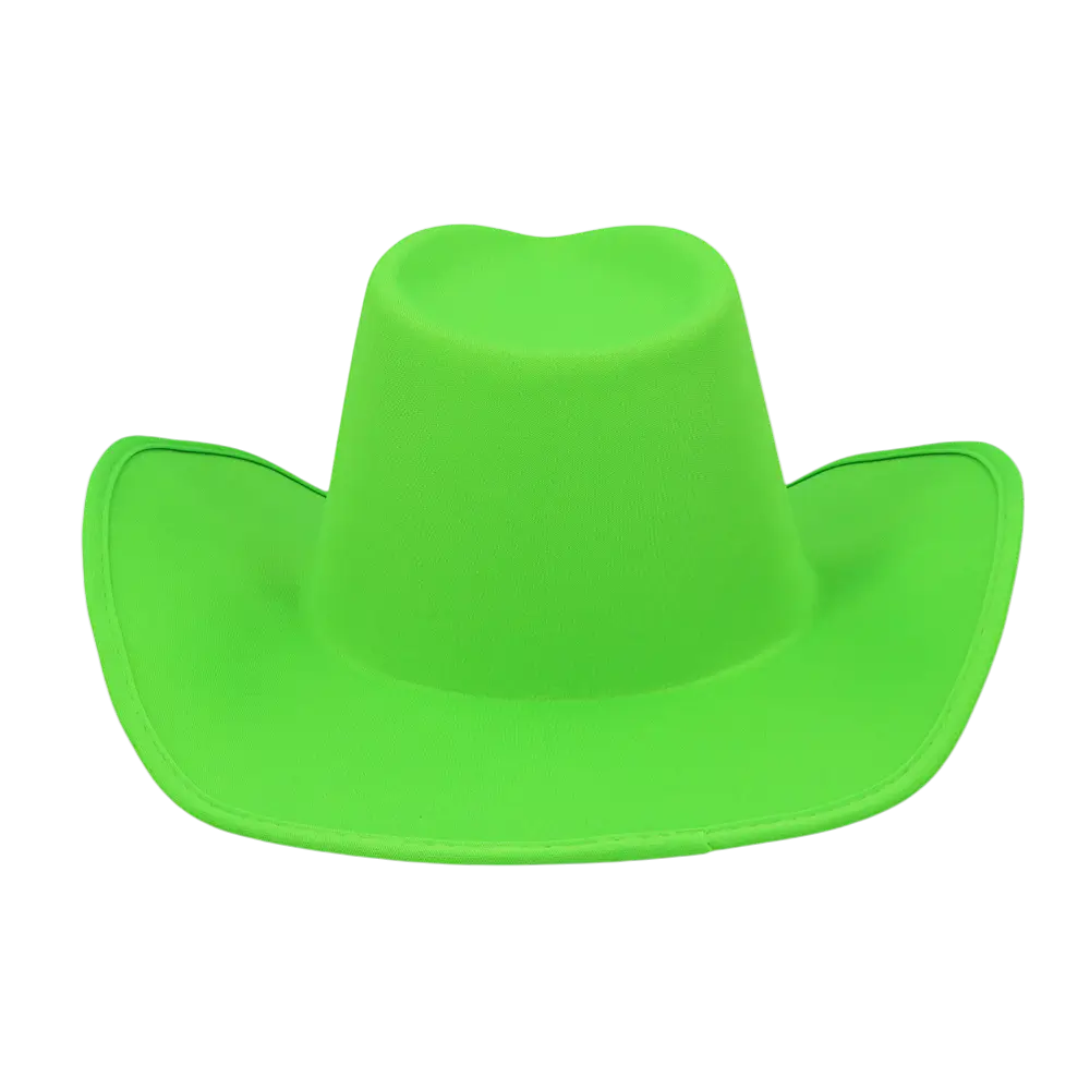 Blaze" fringed cowboy hat - Fluorescent green