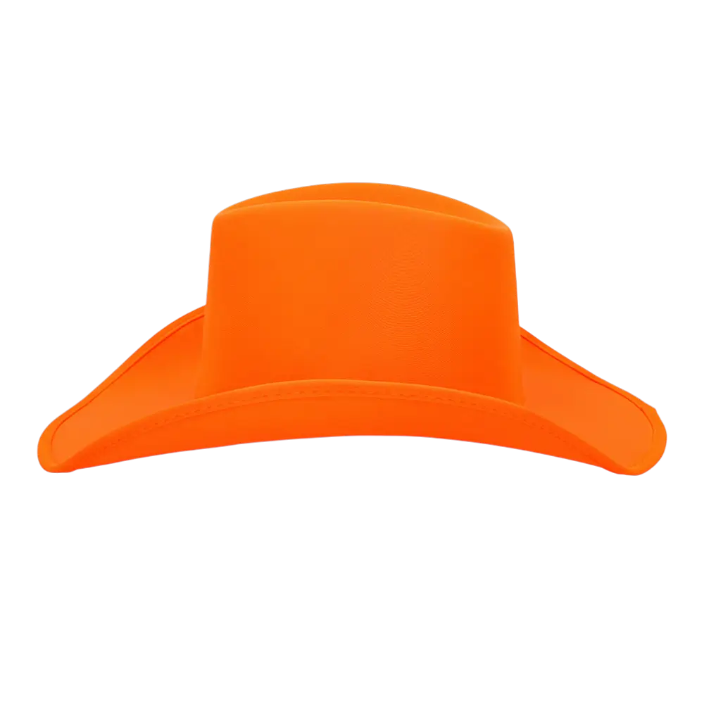 Blaze" fringed cowboy hat - Fluorescent orange