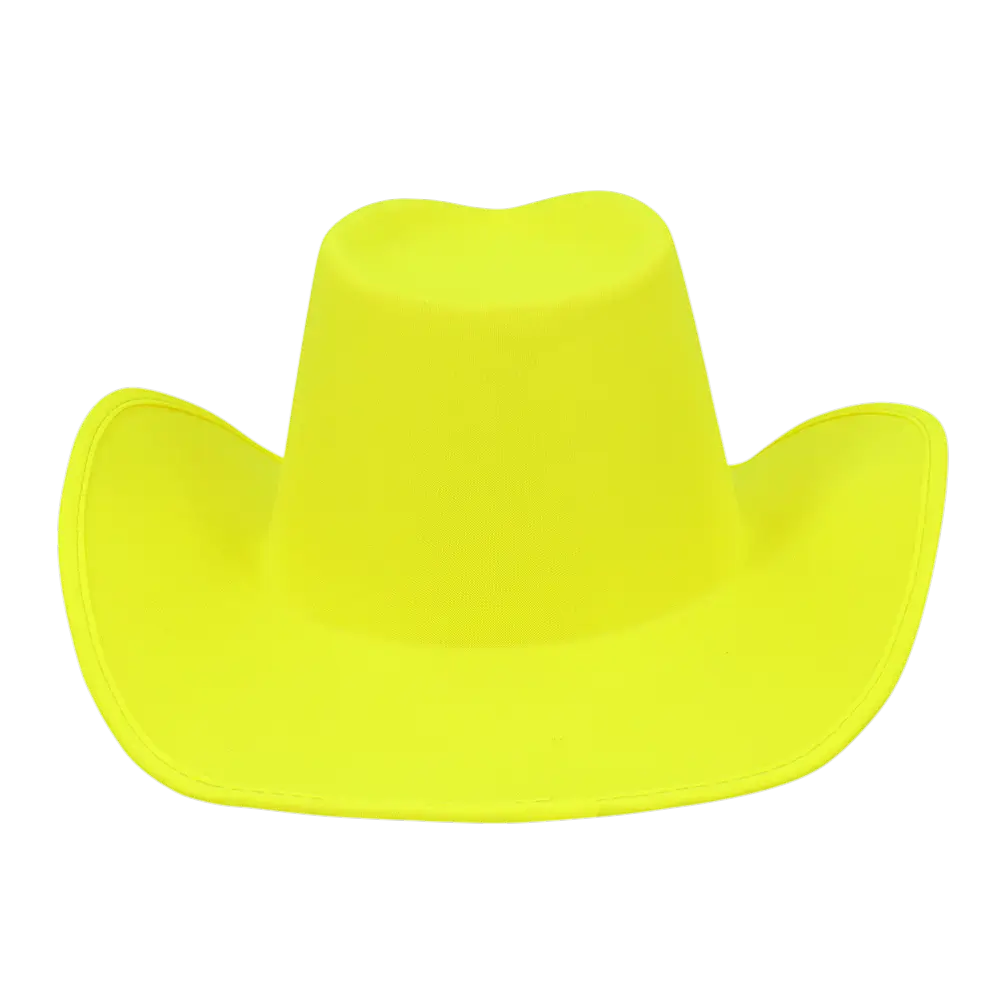 Blaze" fringed cowboy hat - Fluorescent yellow