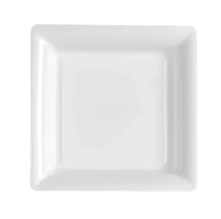 Square Reusable Unbreakable Plates 23.5 cm White – Party Tableware