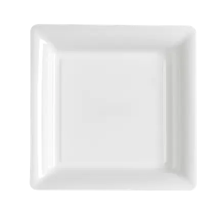 Square Reusable Unbreakable Plates 18 cm White – Party Tableware