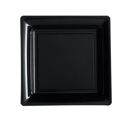 Square Reusable Unbreakable Plates 18 cm Black – Party Tableware