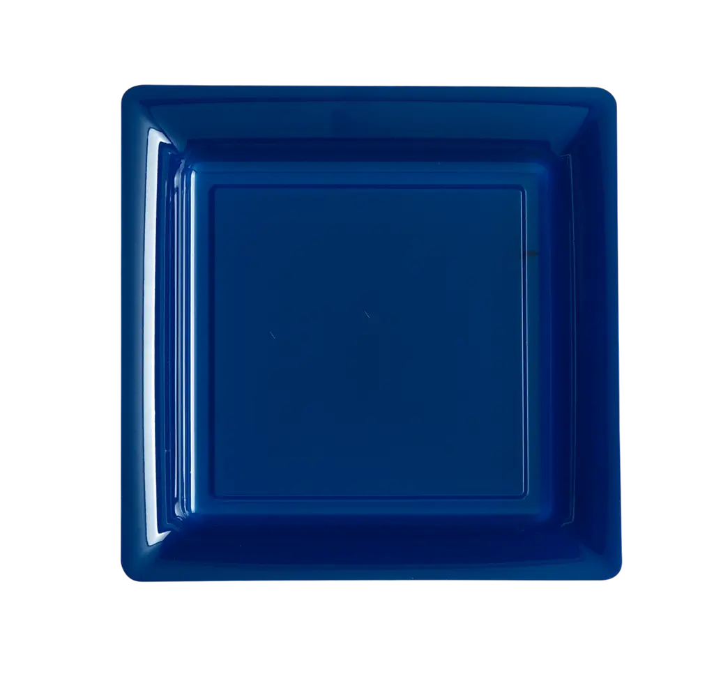 Square Reusable Unbreakable Plates 18 cm Navy Blue – Party Tableware