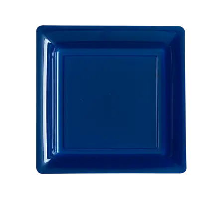 Square Reusable Unbreakable Plates 18 cm Navy Blue – Party Tableware
