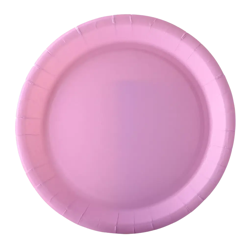 Round Paper Plates 22 cm Pastel Pink – Party Tableware