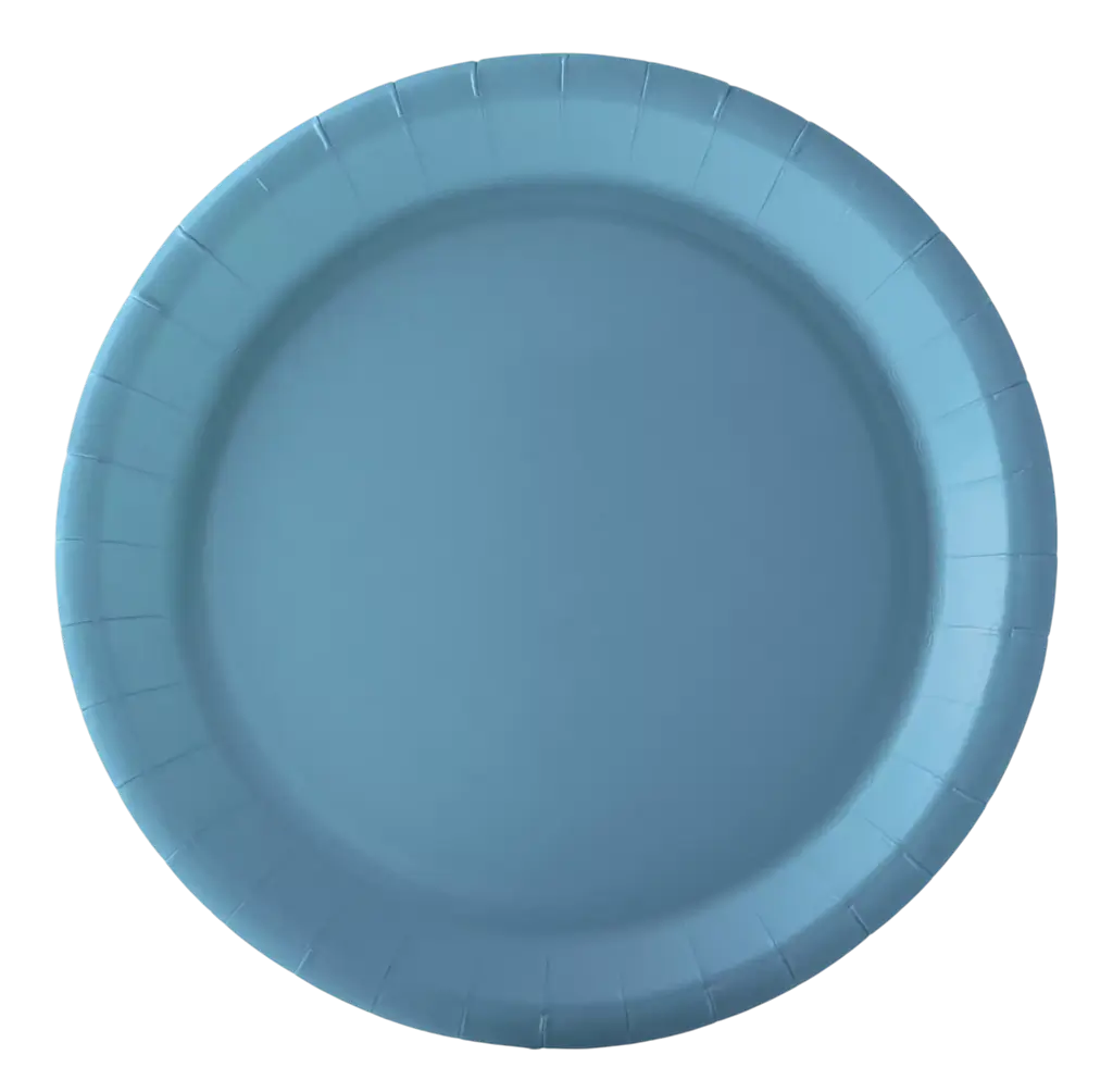 Round Paper Plates 22 cm Pastel Blue – Party Tableware