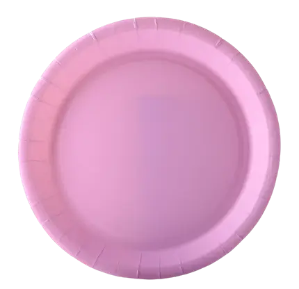 Round Paper Plates 18 cm Pastel Pink – Party Tableware