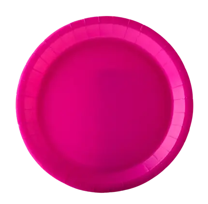 Round Paper Plates 18 cm Fuchsia – Party Tableware