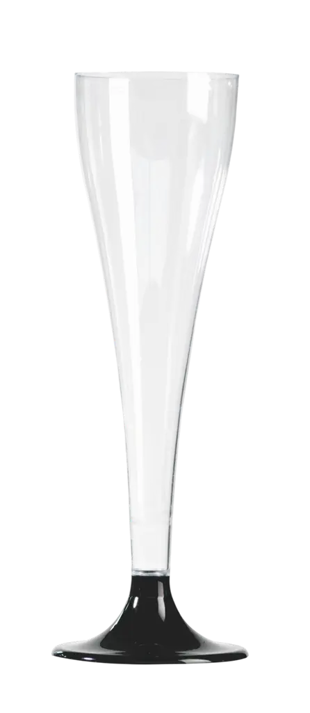 Reusable Champagne Flutes 10 cl Black Stem – Reception Glasses