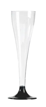 Reusable Champagne Flutes 10 cl Black Stem – Reception Glasses