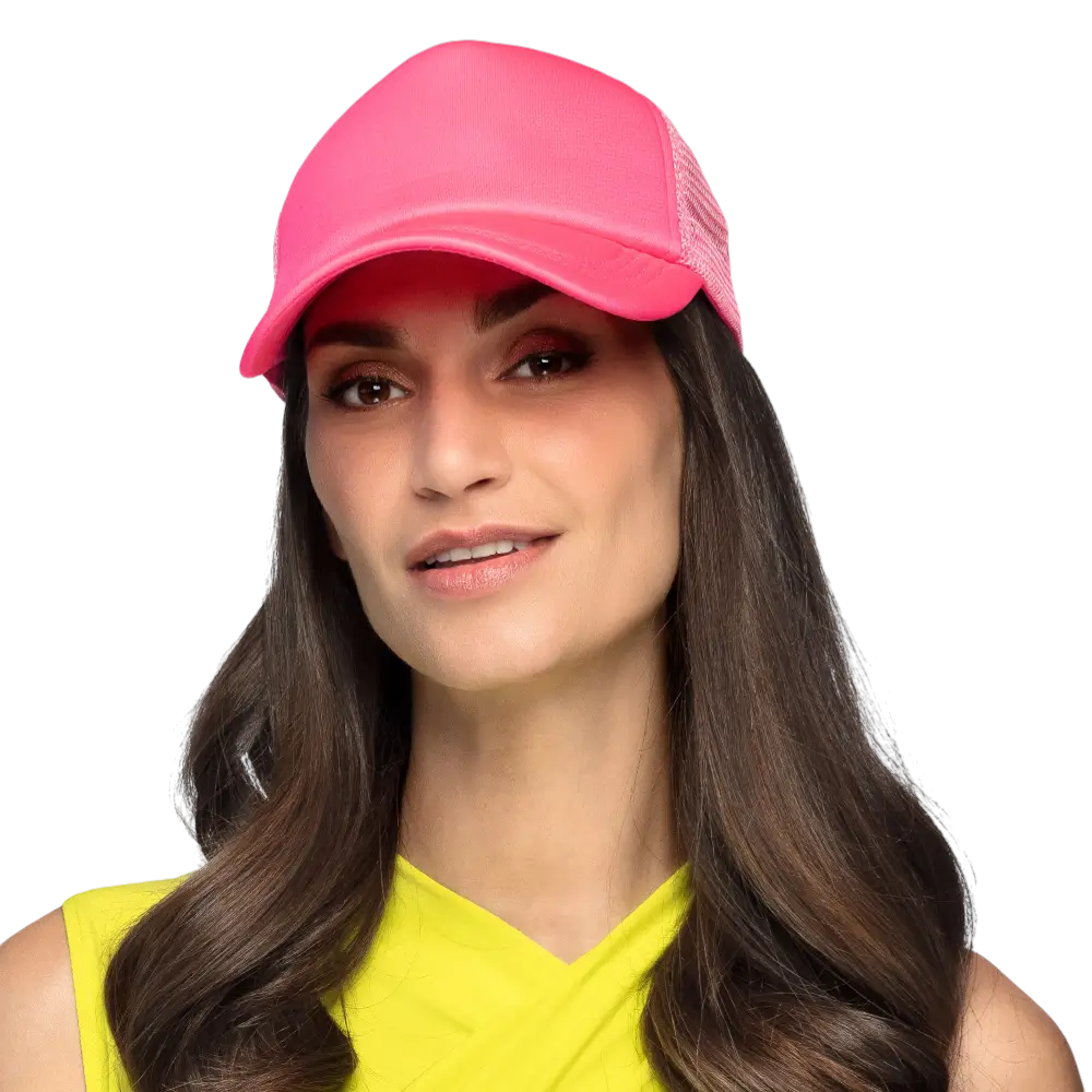 Fluorescent party and fancy dress cap - Fluorescent pink