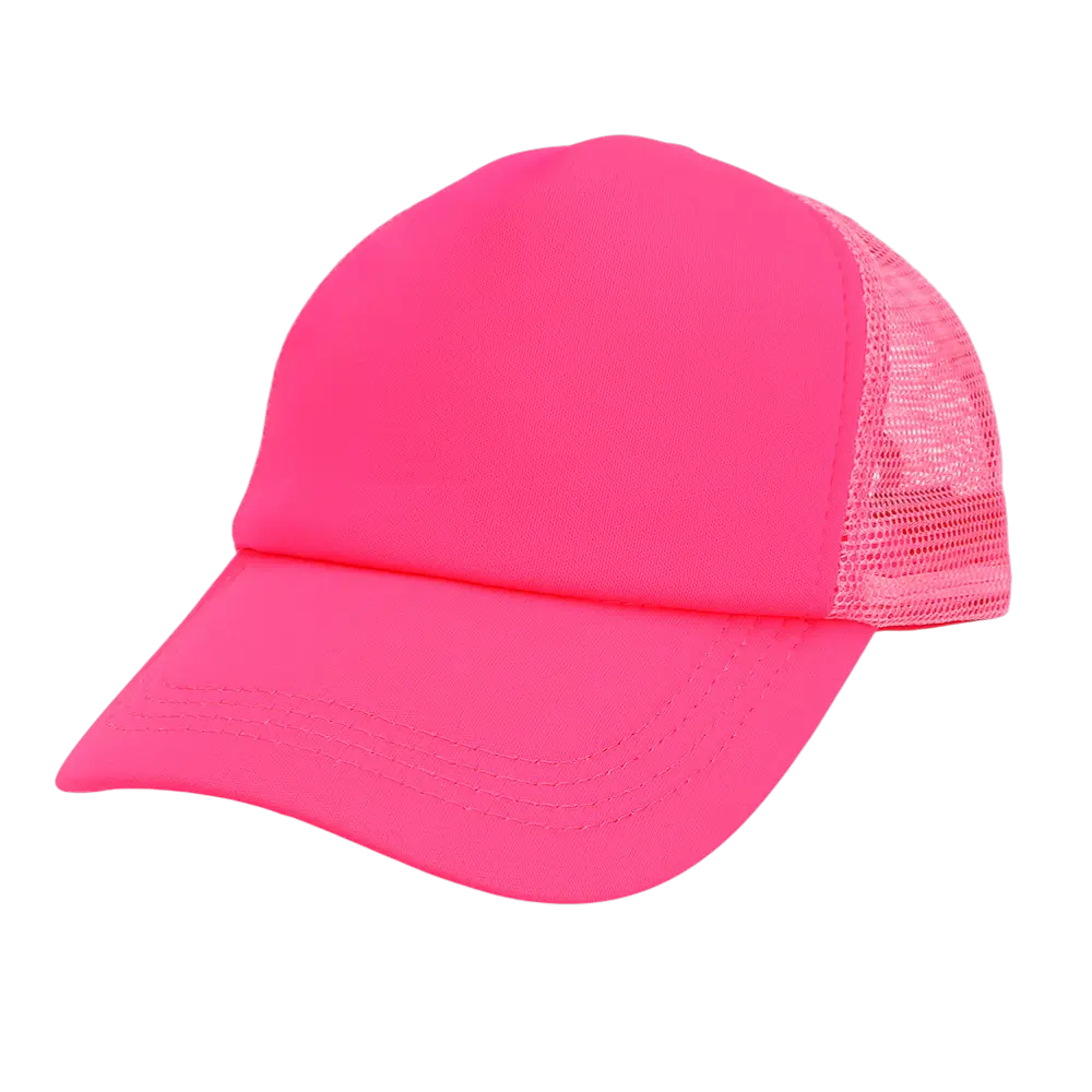 Fluorescent party and fancy dress cap - Fluorescent pink