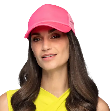 Fluorescent party and fancy dress cap - Fluorescent pink