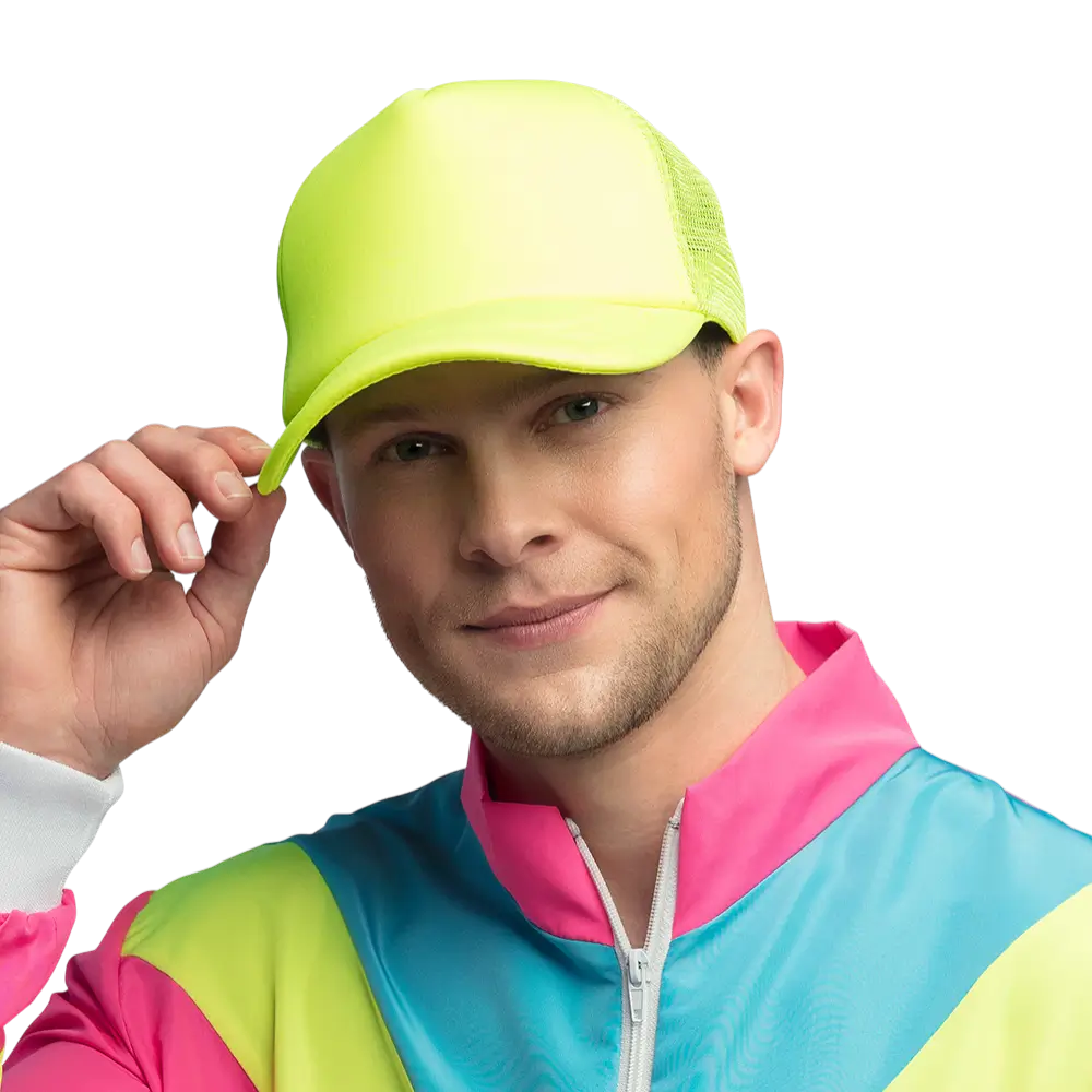 Fluorescent party and fancy dress cap - Fluorescent yellow
