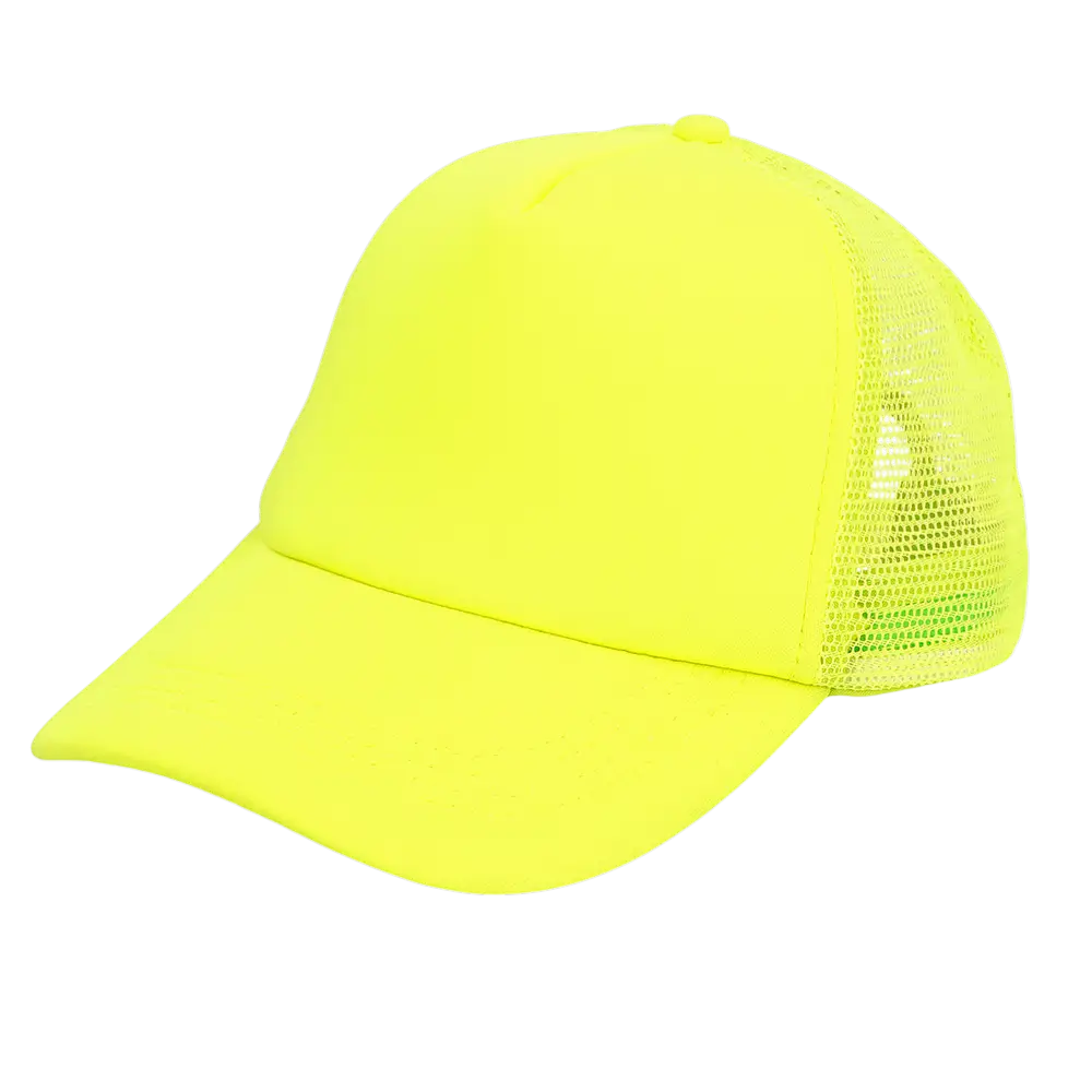 Fluorescent party and fancy dress cap - Fluorescent yellow