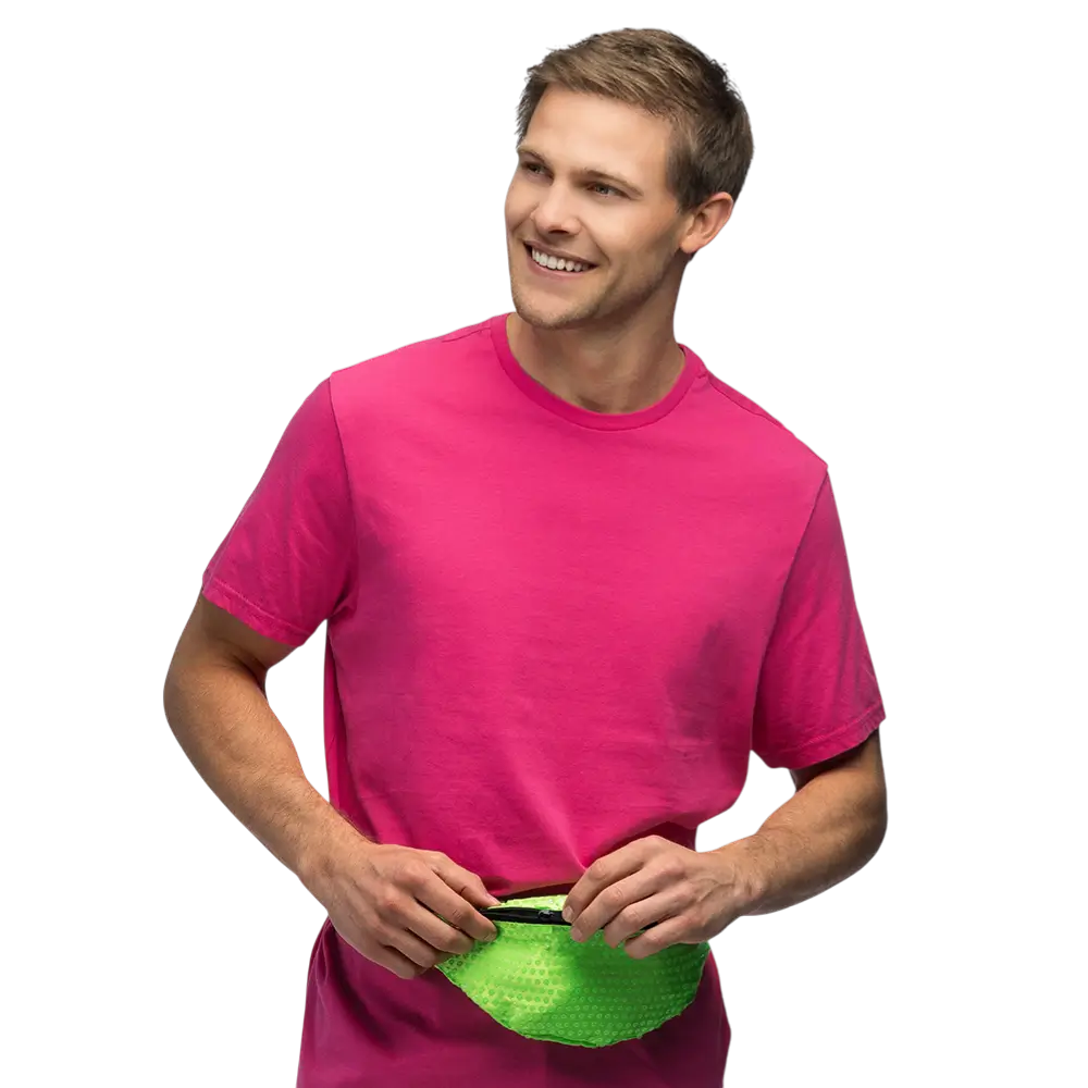 Sequin fanny pack for parties and fancy dress - Fluorescent green