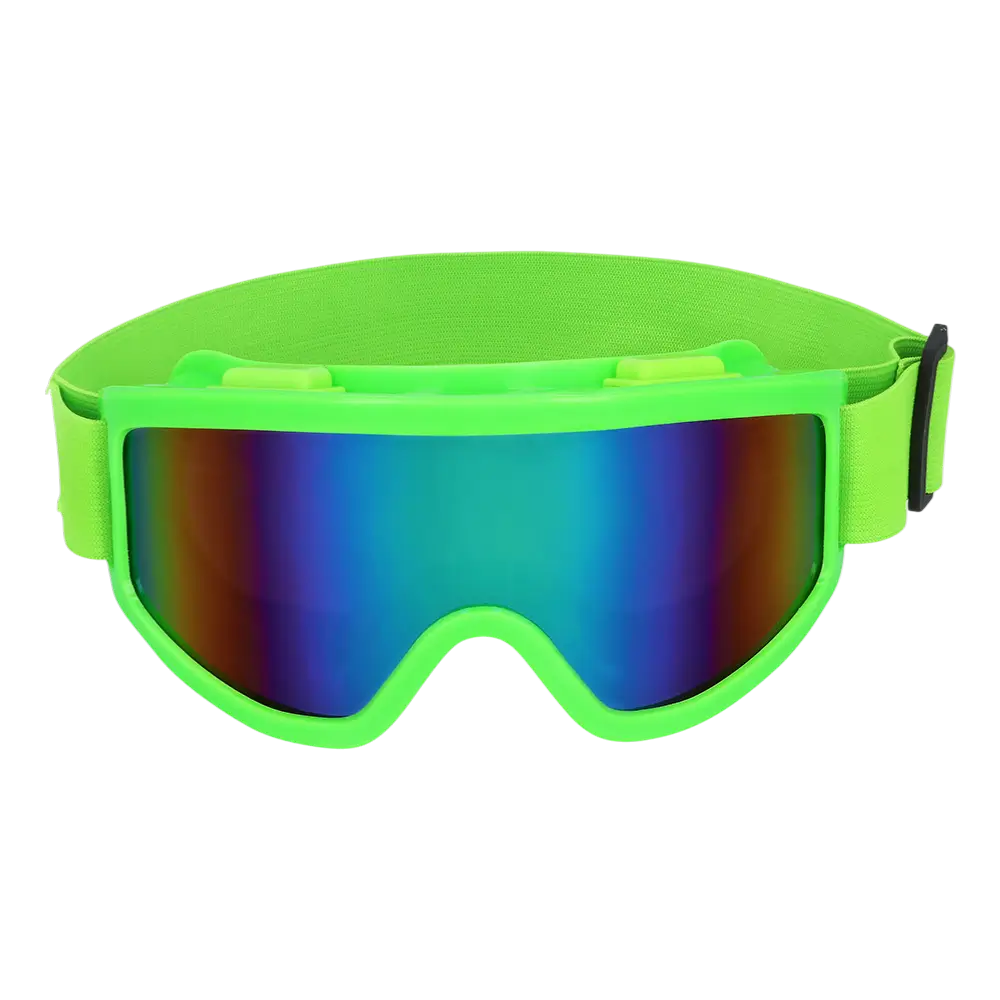 Ski goggles for parties and fancy dress - Fluorescent green