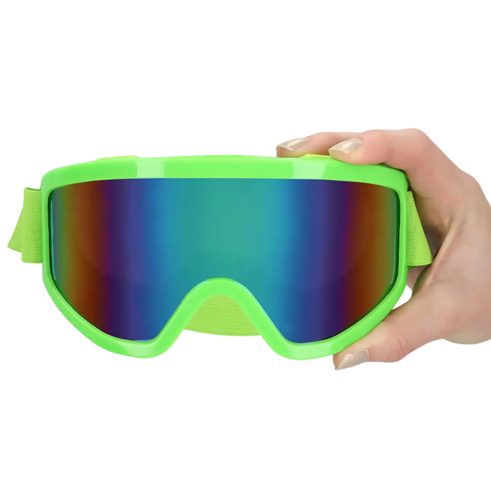 Ski goggles for parties and fancy dress - Fluorescent green