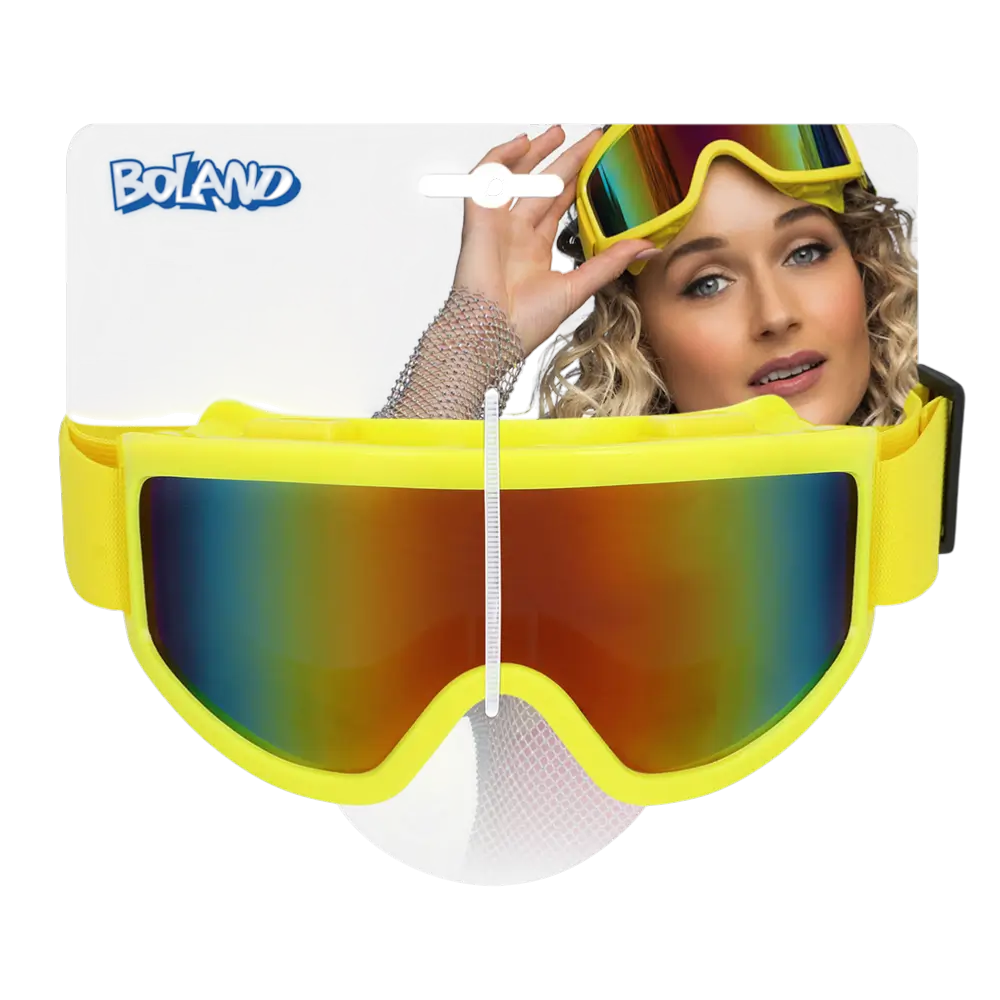 Ski goggles for parties and fancy dress - Fluorescent yellow
