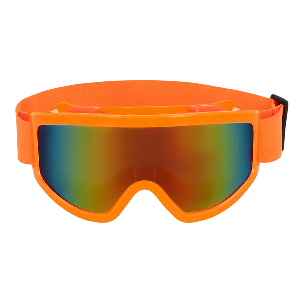 Ski goggles for parties and fancy dress - Fluorescent orange