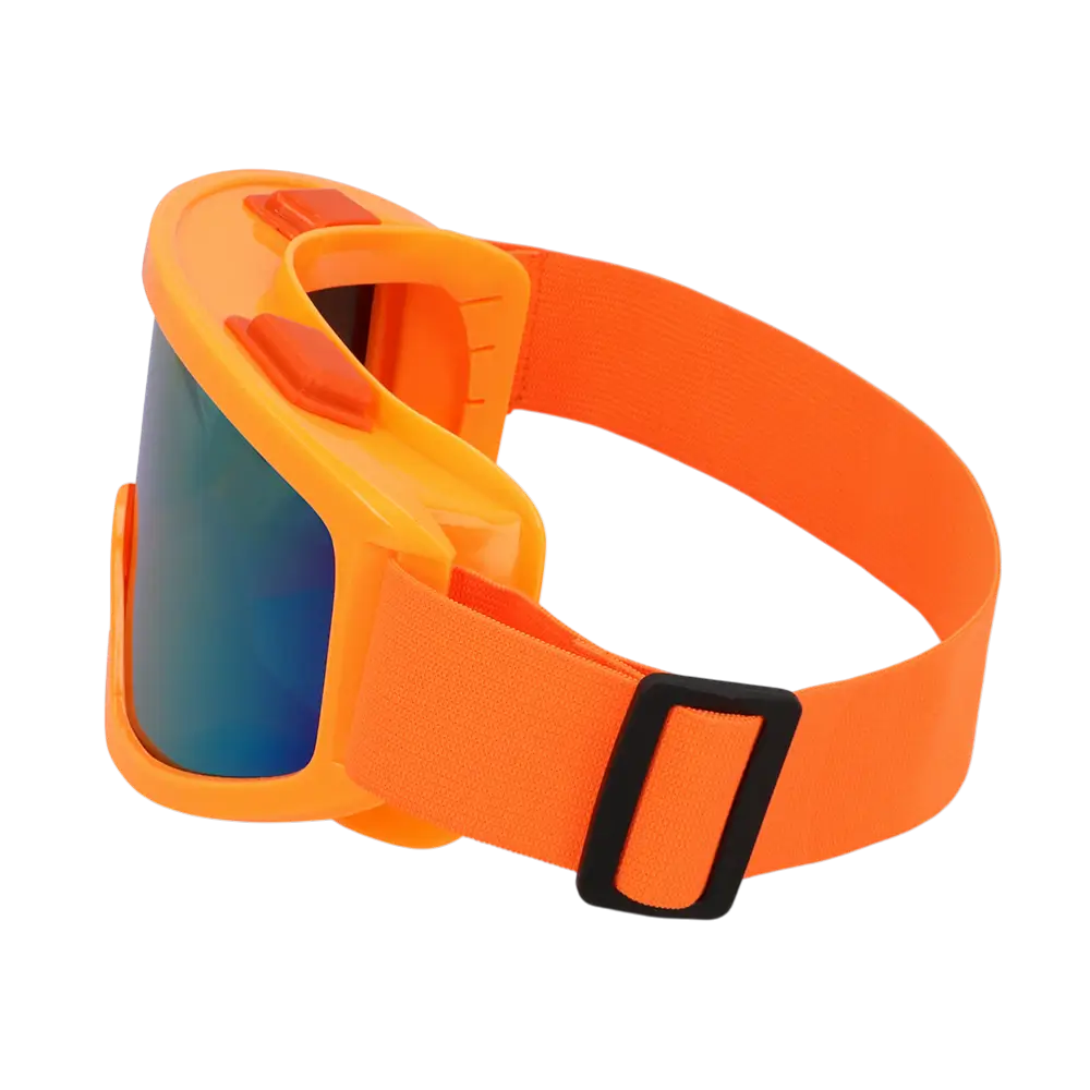 Ski goggles for parties and fancy dress - Fluorescent orange