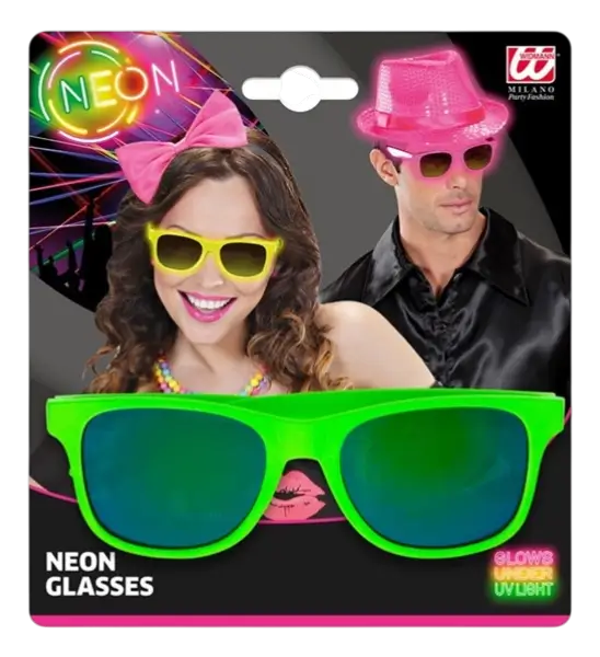 80s neon green glasses - Revo effect mirror lenses
