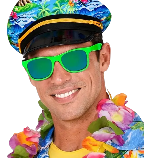 80s neon green glasses - Revo effect mirror lenses