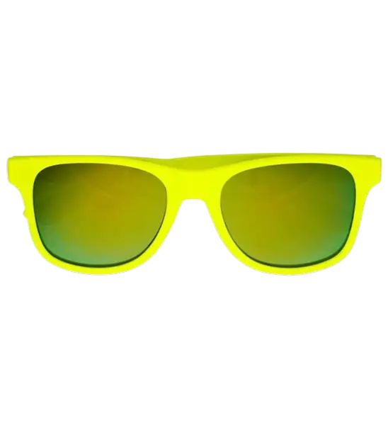 80s neon yellow glasses - Revo effect mirror lenses