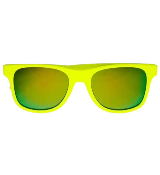 80s neon yellow glasses - Revo effect mirror lenses