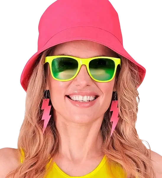 80s neon yellow glasses - Revo effect mirror lenses