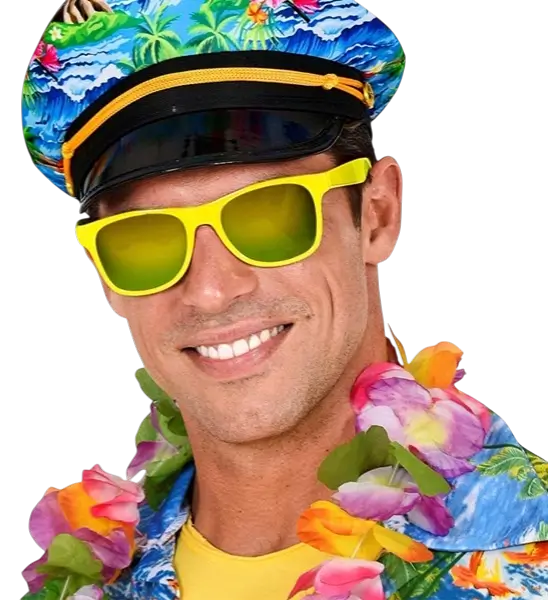 80s neon yellow glasses - Revo effect mirror lenses