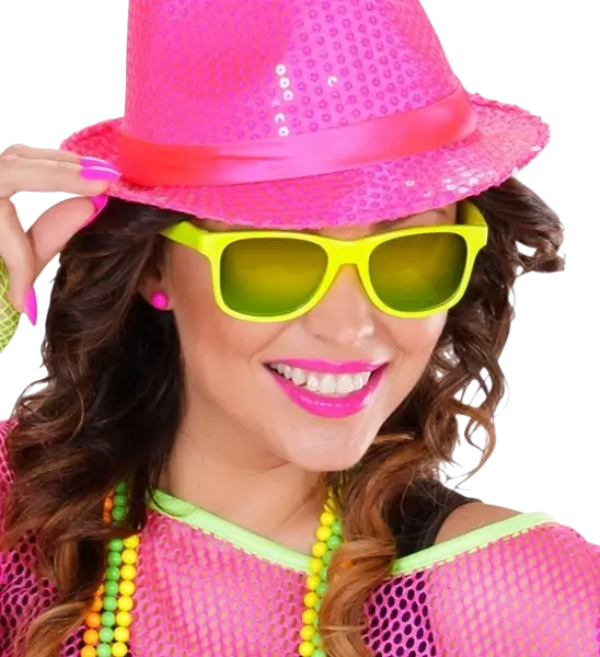 80s neon yellow glasses - Revo effect mirror lenses