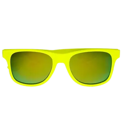 80s neon yellow glasses - Revo effect mirror lenses