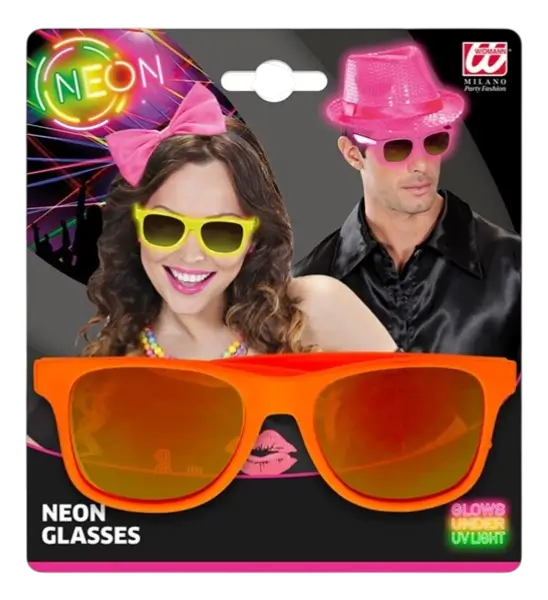 80s neon orange sunglasses - Revo effect mirror lenses