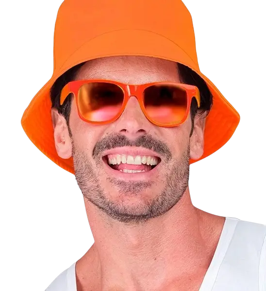 80s neon orange sunglasses - Revo effect mirror lenses
