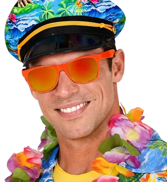 80s neon orange sunglasses - Revo effect mirror lenses