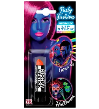 Orange Fluorescent UV Lipstick - Halloween Carnival Face Makeup - 6 ml