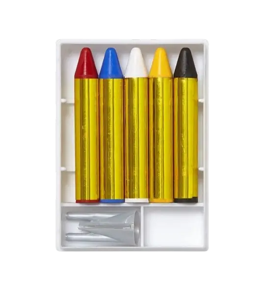 Face make-up pencils - 5 colour kit with sharpener - Halloween Carnival Party