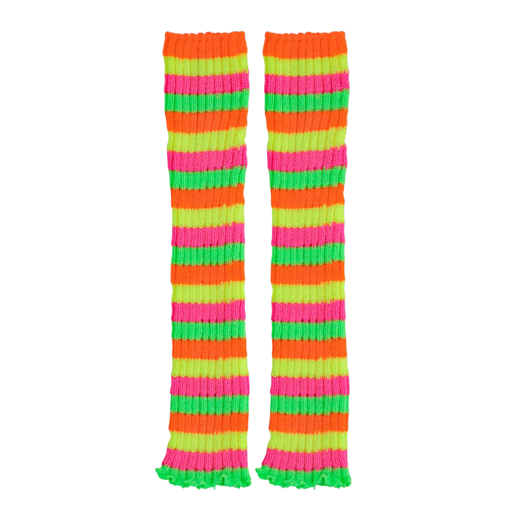 Rainbow leggings - 80s fancy dress accessories