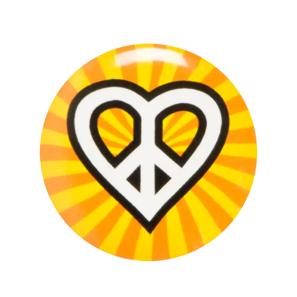 Pack of 4 Hippie badges - Flower Power accessories