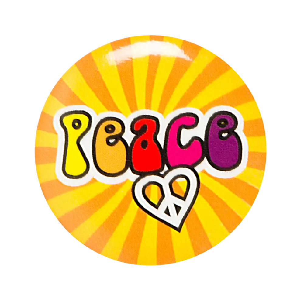 Pack of 4 Hippie badges - Flower Power accessories