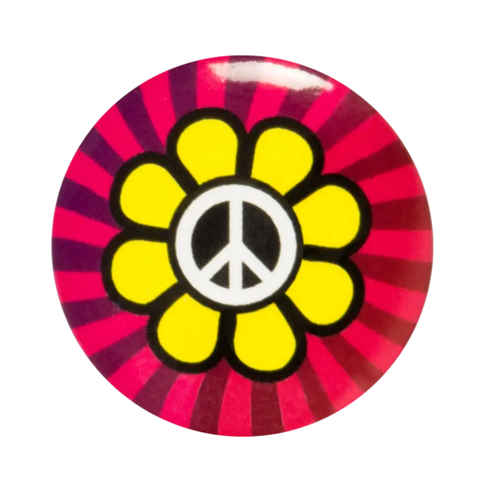 Pack of 4 Hippie badges - Flower Power accessories
