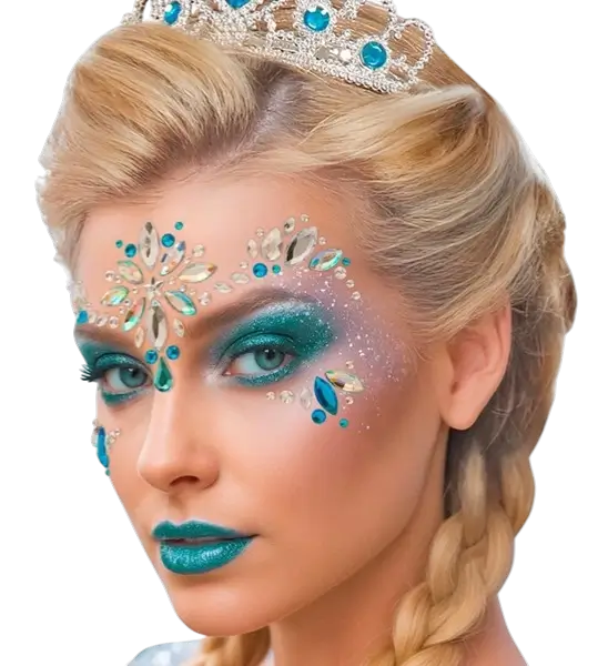 Bijoux Visage Reine des Glaces - Strass Face Carnival