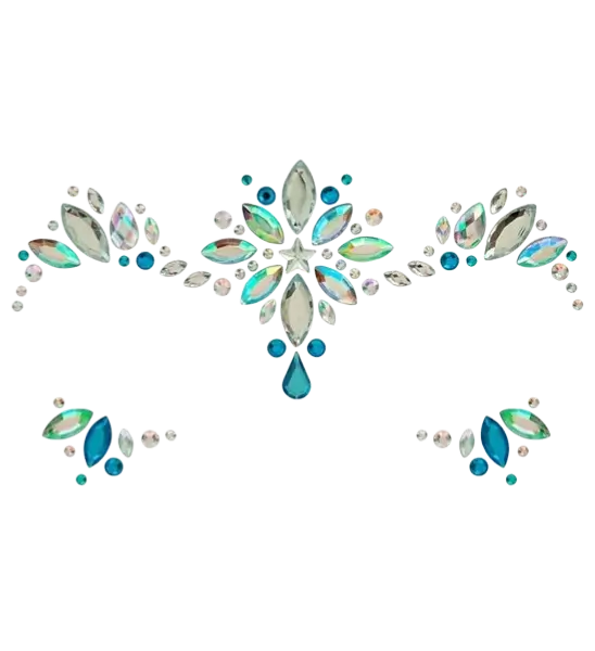 Bijoux Visage Reine des Glaces - Strass Face Carnival