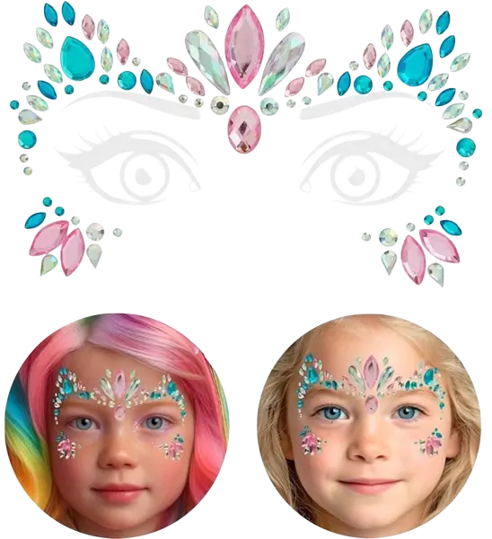 Bijoux Visage Licorne - Strass Face Child