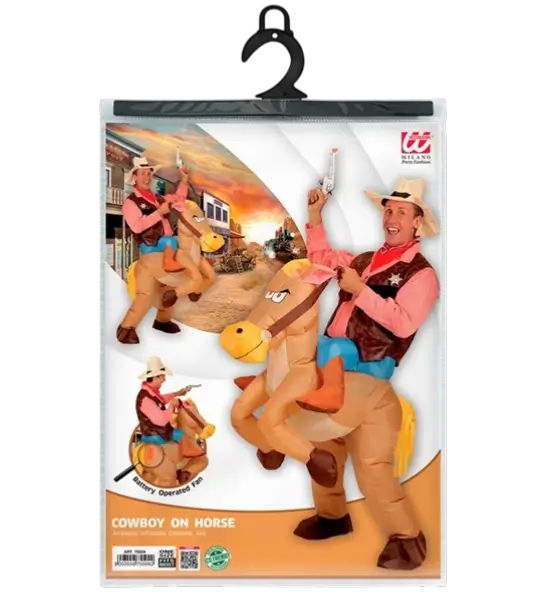 Inflatable Cowboy and Horse Costume - Carnival Disguise