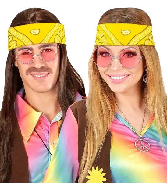 Yellow Cowboy Bandana 55x55 cm - Western Scarf