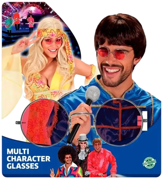 Character Glasses with Red Lenses - Disguise Glasses